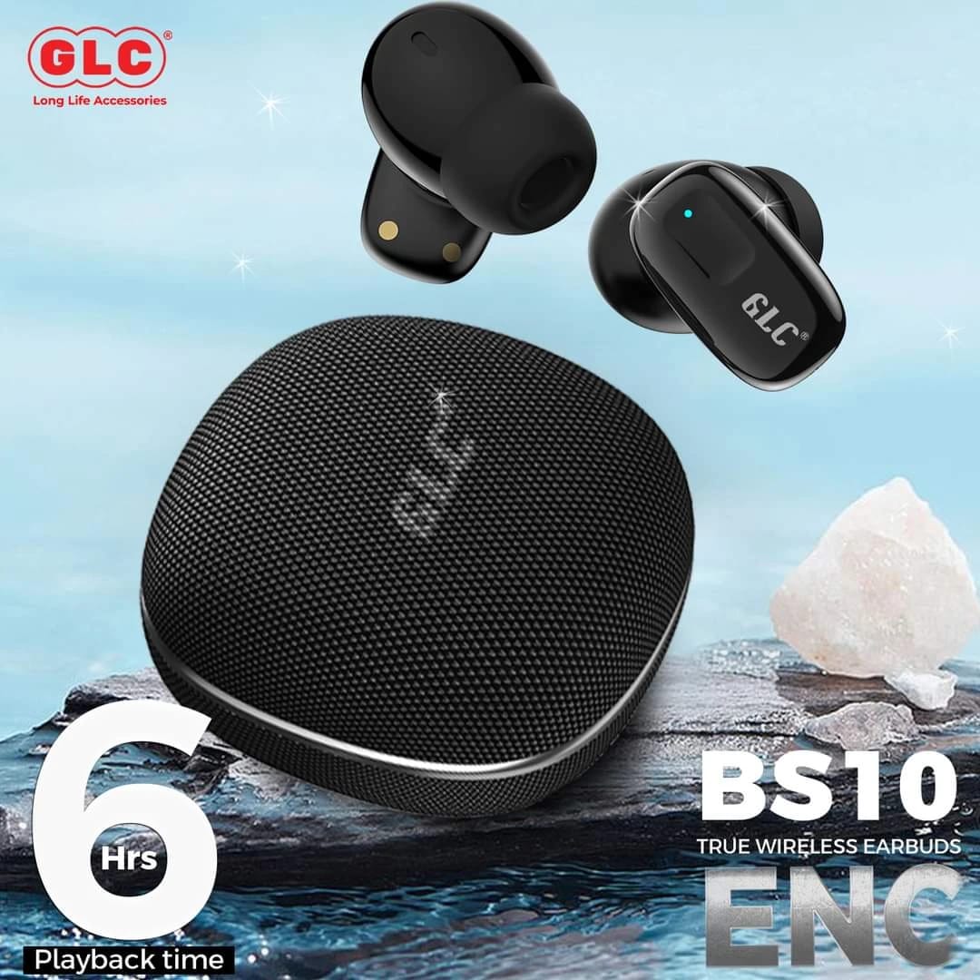 GLC BS10 ENC True Wireless Earbuds – 6 Hours Playback | Deep Bass | Touch Control